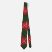 Cravate Rouge Vert Plaid Rustique Classique Tartan (Devant)