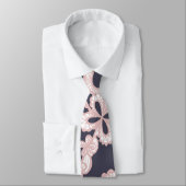 Cravate Rougissent la dentelle florale blanche rose sur le (Attaché)