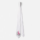 Cravate Rouleau/cravate rose de ruban (Devant)
