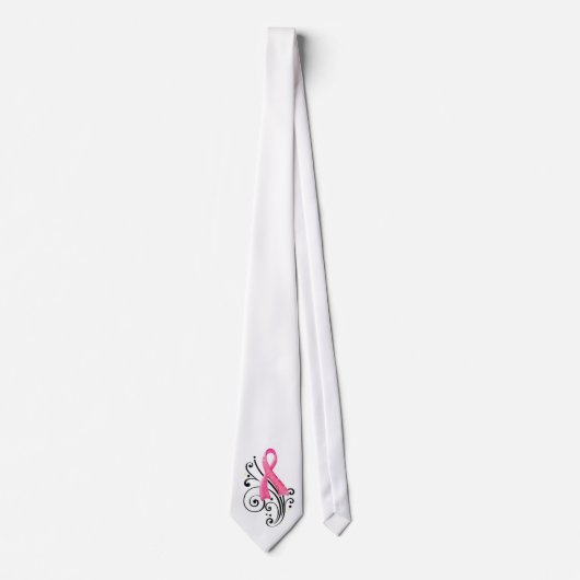 Cravate Rouleau/cravate rose de ruban (Devant)