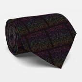 Cravate rouleau noir d'arc-en-ciel (Roulé)