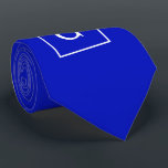 Cravate Royal Bleu Blanc encadré Monogramme initial<br><div class="desc">Royal Bleu et Blanc encadré Monogramme initial Un arrière - plan solide élégant avec une zone encadrée blanche pour votre monogramme, nom ou autre texte. Vous pouvez également modifier la police de texte, modifier la taille et la couleur de la police, déplacer le texte, etc. Si vous voulez ce design...</div>