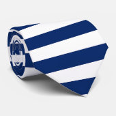 Cravate Royal Blue and White Stripes (Roulé)
