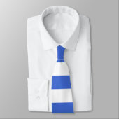 Cravate Royal Blue and White Strips; Hockey (Attaché)