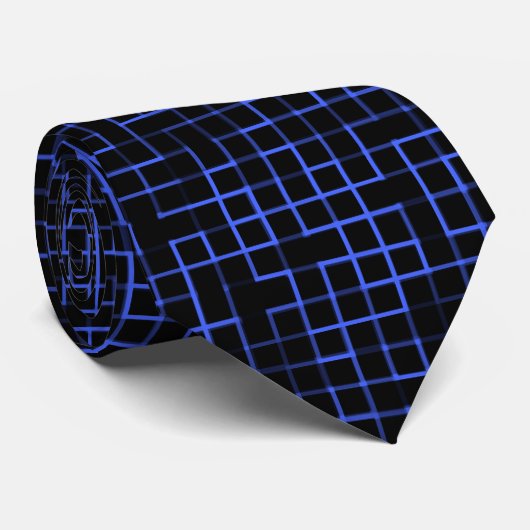 Cravate Royal Blue - Cool Décontracté irrégulier Motif (Roulé)