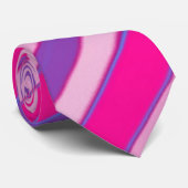 Cravate Royal Fuchsia Abstraite stries (Roulé)