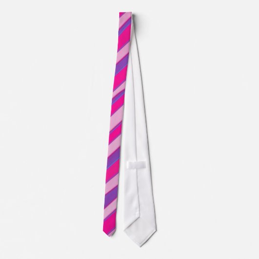 Cravate Royal Fuchsia Abstraite stries (Dos)