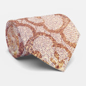Cravate Royal Lace Blush Rose Rose Or Metallic Blanc (Roulé)