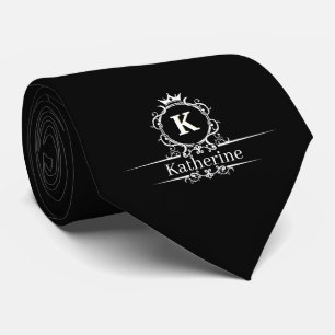 Cravate royal personnalisé noir et blanc