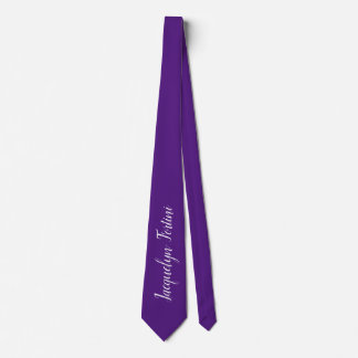 Cravate Royal Purple Plain Élégant Moderne Votre nom