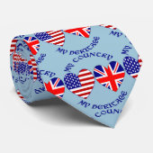 Cravate Royaume-Uni USA Mon pays Mon patrimoine (Roulé)