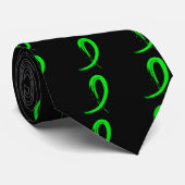 Cravate Ruban A4 de vert de chaux de lymphome non (Roulé)