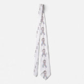 Cravate ruban de cancer du poumon perlé (Dos)