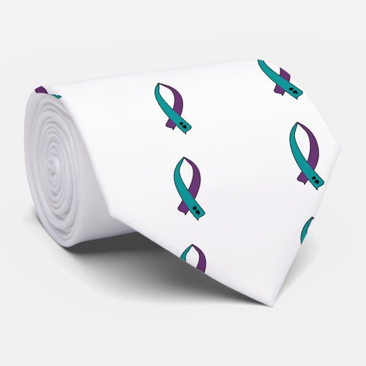 Cravate Ruban de conscience de suicide (Roulé)