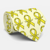 Cravate Ruban de conscience de suicide avec des ailes (Roulé)