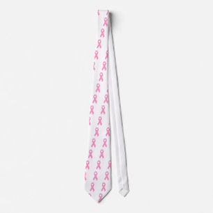 Cravate Ruban de sensibilisation rose