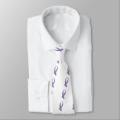 Cravate Ruban de sensibilisation (violet clair) (Attaché)