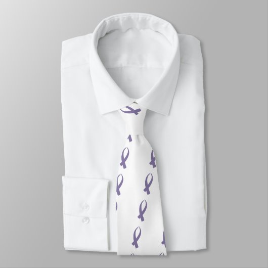 Cravate Ruban de sensibilisation (violet clair) (Attaché)