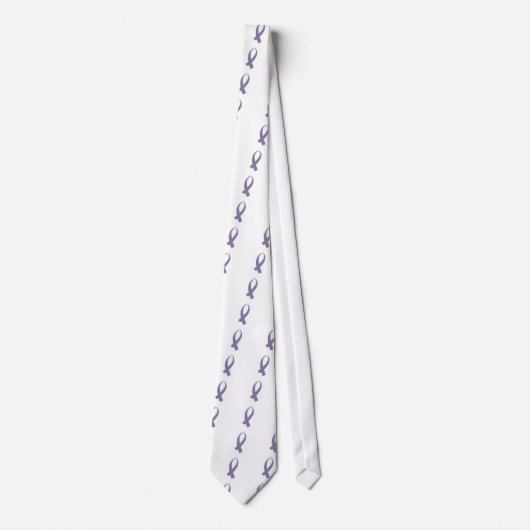 Cravate Ruban de sensibilisation (violet clair) (Devant)