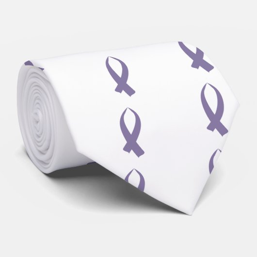 Cravate Ruban de sensibilisation (violet clair) (Roulé)