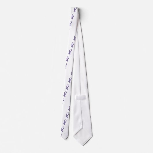 Cravate Ruban de sensibilisation (violet clair) (Dos)