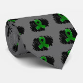 Cravate Ruban de vert de donation d'organe avec le (Roulé)