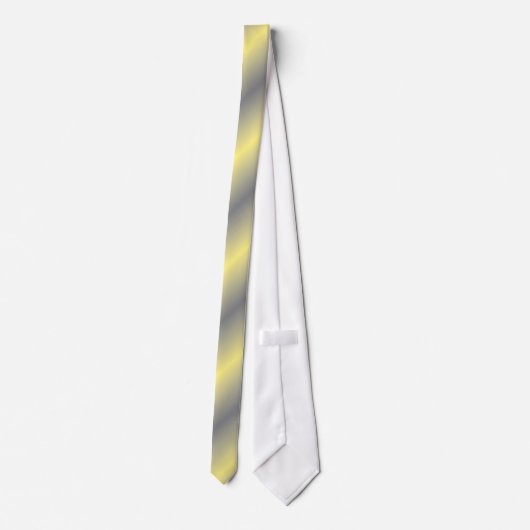 Cravate Ruban jaune grau stripes yellow gray grey (Dos)
