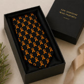 Cravate ruban orange de sensibilisation à la sclér