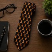 Cravate ruban orange de sensibilisation à la sclér