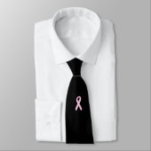 Cravate Ruban rose de conscience (Attaché)