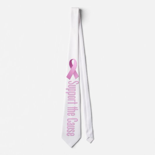 Cravate Ruban rose - soutenez la cause (Devant)