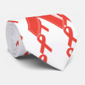 Cravate Ruban rouge de conscience (Roulé)