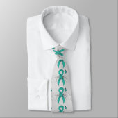 Cravate Ruban turquoise avec papillon (Attaché)