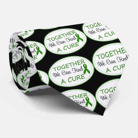 Cravate Ruban vert de conscience ensemble (Roulé)