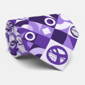 Cravate Ruban Violet de Soutien à la Sensibilisation à l'É (Roulé)