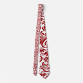 Cravate Ruby 40e Anniversaire Faux Red Lead Swirls (Dos)