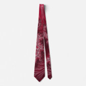 Cravate Ruby Red Peppermint Fissures Fine Fractal Abstract (Devant)