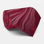 Cravate Ruby Red Peppermint Fissures Fine Fractal Abstract (Roulé)