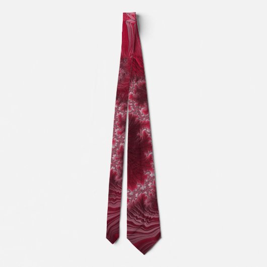 Cravate Ruby Red Peppermint Fissures Fine Fractal Abstract (Dos)