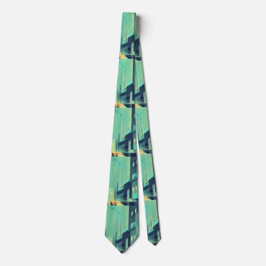 Cravate Rue azure de nuit (Devant)