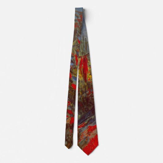 Cravate Rue Montorgueil avec drapeaux de Claude Monet (Dos)