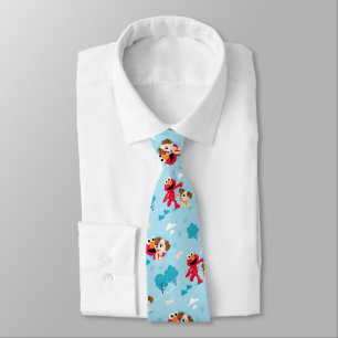 Cravate Rue Sésame   Motif Elmo & Tango