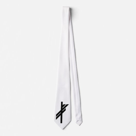 Cravate Rune Viking - Chance - noir (Devant)