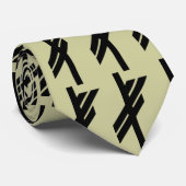 Cravate Rune Viking - Chance - noir (Roulé)