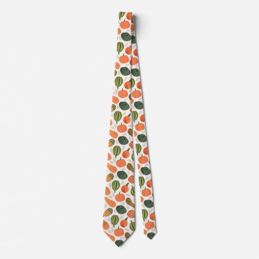 Cravate Rusitc Thanksgiving citrouille motif (Devant)