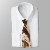 Cravate Russe Cowboy Western Pays Beige Brown Cowhide (Attaché)