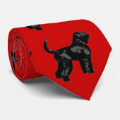 Cravate Russe noir Terrier (Roulé)