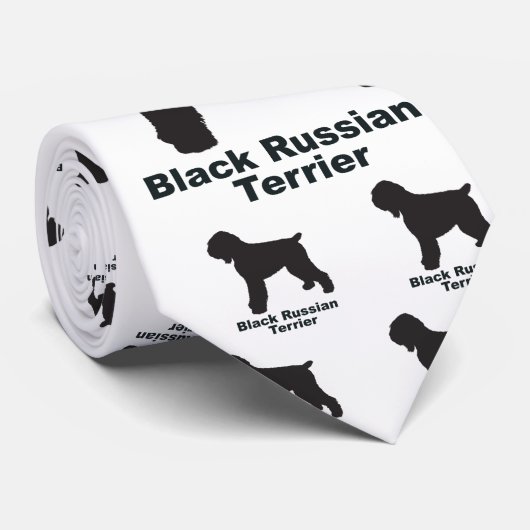 Cravate Russe noir Terrier (Roulé)