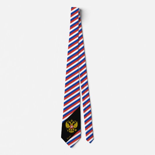 Cravate Russie Stripes Cravate, affaires Russe Drapeau mod (Devant)