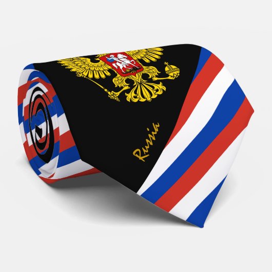 Cravate Russie Stripes Cravate, affaires Russe Drapeau mod (Roulé)